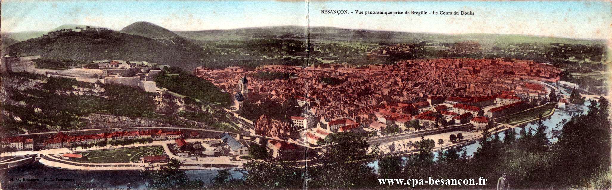 BESANÇON. - Vue panoramique de Brégille - Le Cours du Doubs